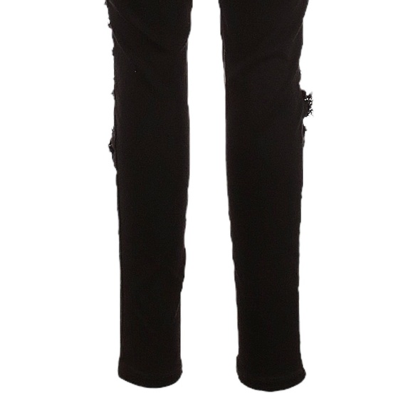 Topshop Jamie Distressed Black High Rise Window Rip Skinny Jeans Size 28 - Picture 7 of 10